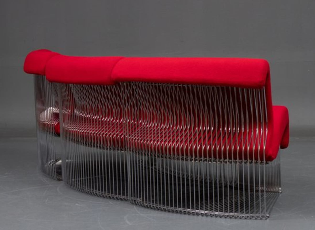 Vintage Lounge-Sessel Pantanova Set von 3 von Verner Panton für Fritz Hansen purpurrot