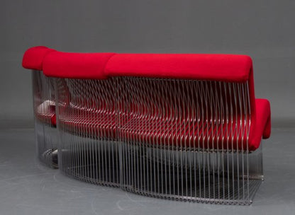 Vintage Lounge-Sessel Pantanova Set von 3 von Verner Panton für Fritz Hansen purpurrot