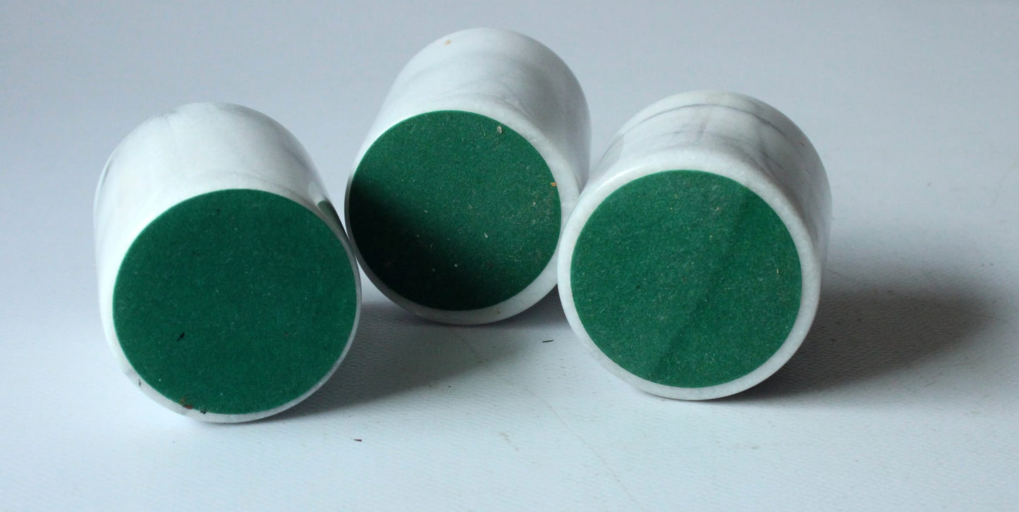 Set von 3 Vintage Kerzenhalter aus Marmor
