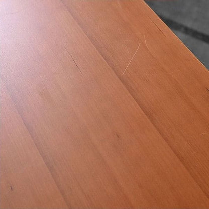 Vintage Schrank Kirschholz mit Glastüren, Stauraum und Regalböden, gebraucht