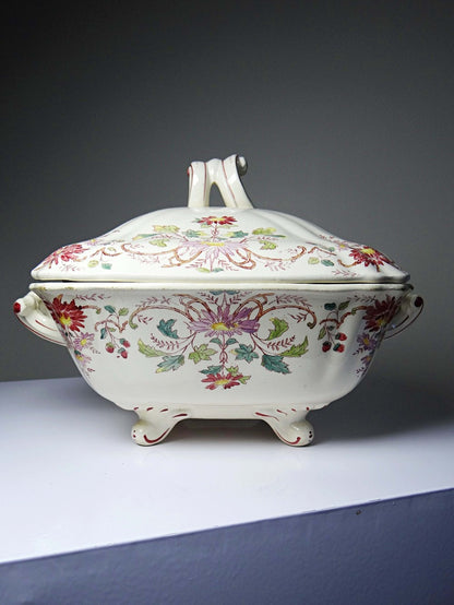 Vintage Terrine "Pâquerettes" von Longchamp, Art Nouveau
