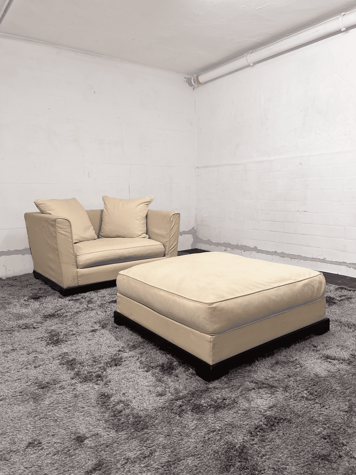 Vintage Sessel Ecume mit Ottomane von Christian Liaigre