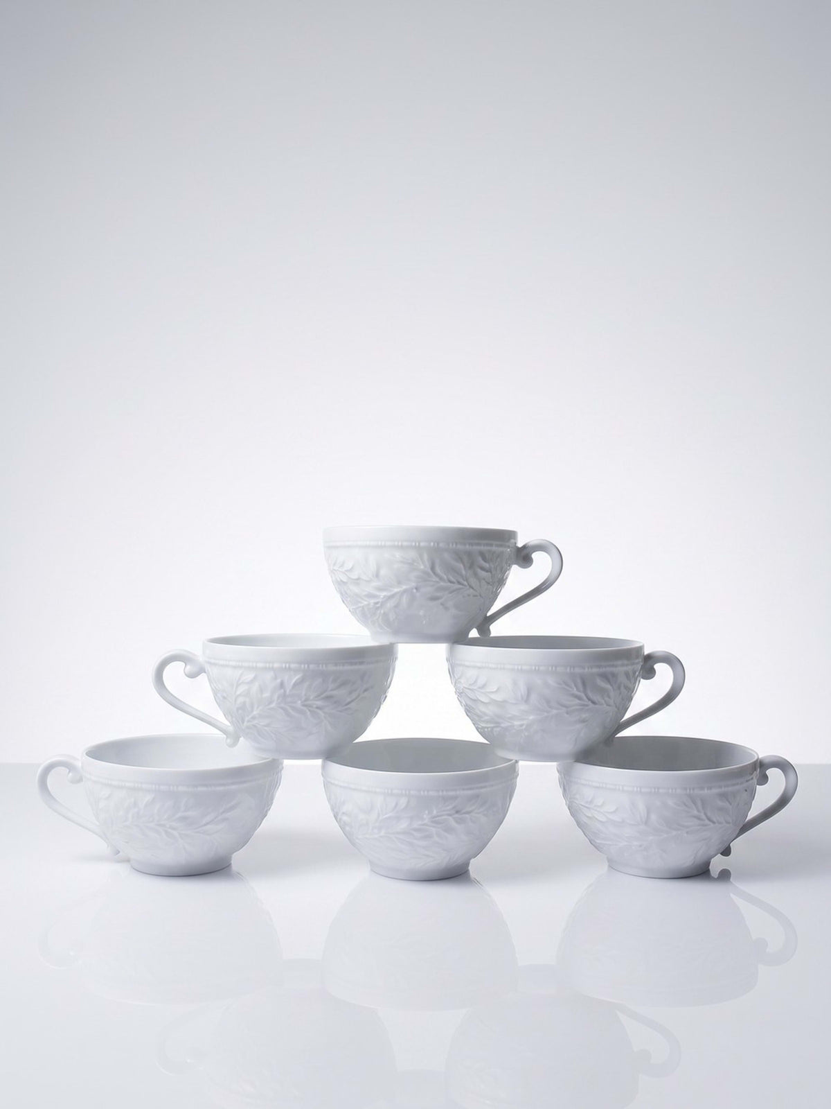 Set von 6 Vintage Tassen 'Louvre' von Bernardaud Limoges