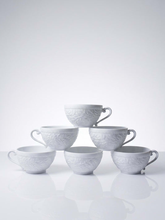 Set von 6 Vintage Tassen 'Louvre' von Bernardaud Limoges