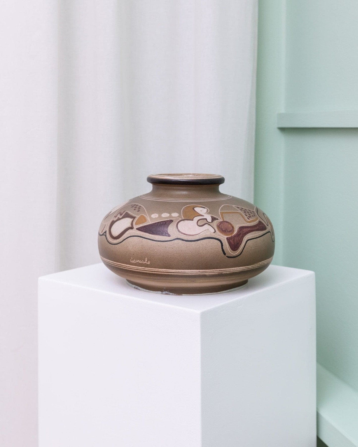 Vintage vase by Cianciolo Noma Messina 1960 mid century design