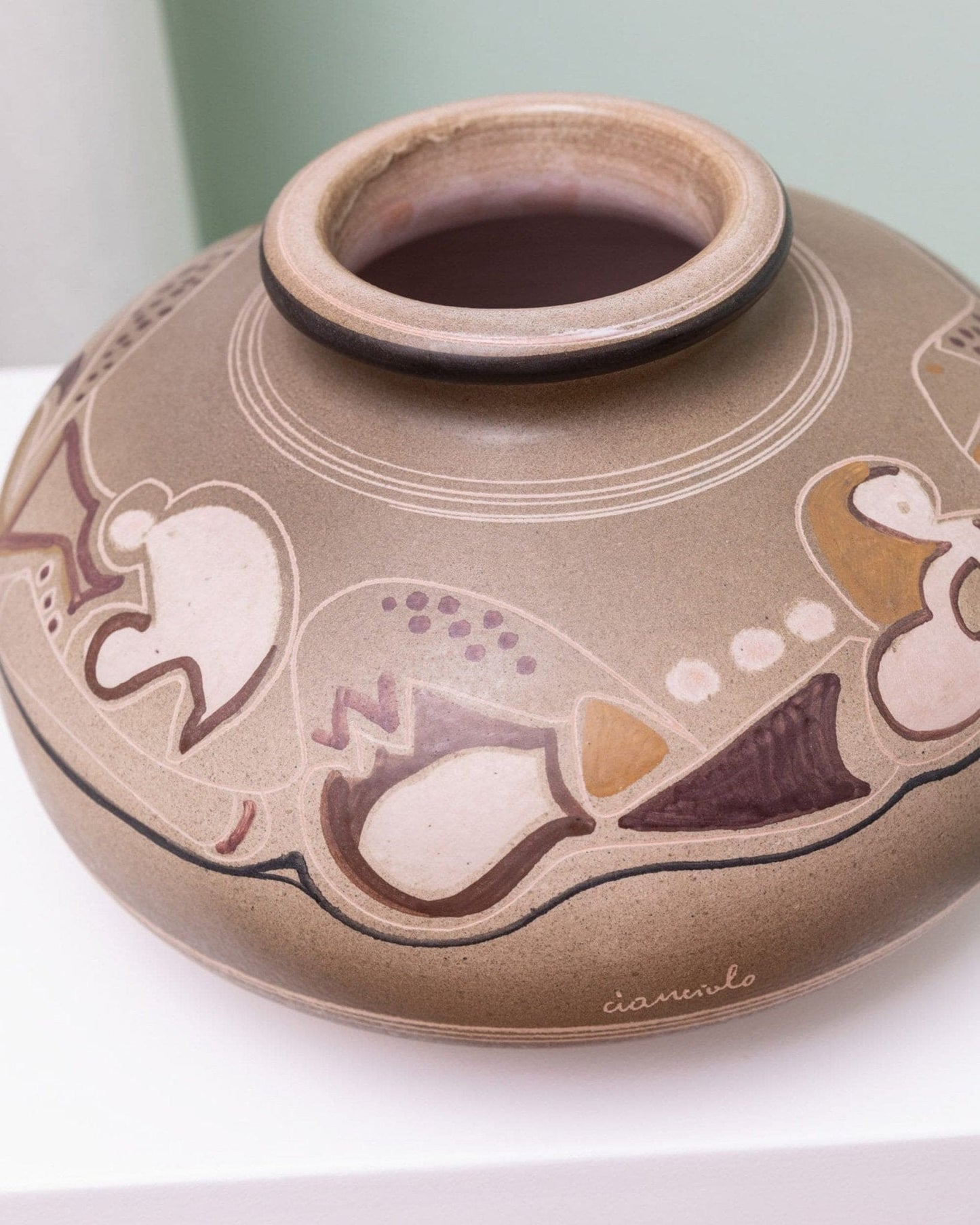 Vintage vase by Cianciolo Noma Messina 1960 mid century design