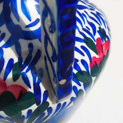 Vintage Vase Matisse Blue White Pink Floral Motifs