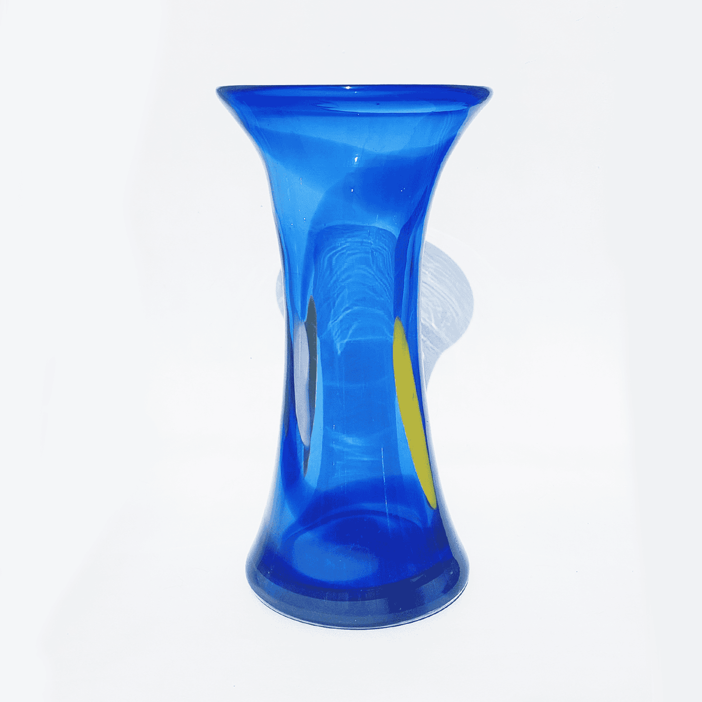 Vintage Vase Tam Tam Blau Gelb Weiß