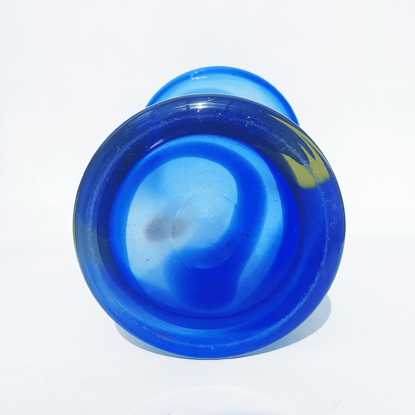 Vintage Vase Tam Tam Blau Gelb Weiß
