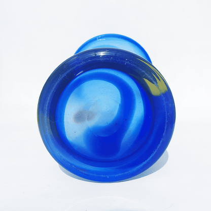 Vintage Vase Tam Tam Blau Gelb Weiß
