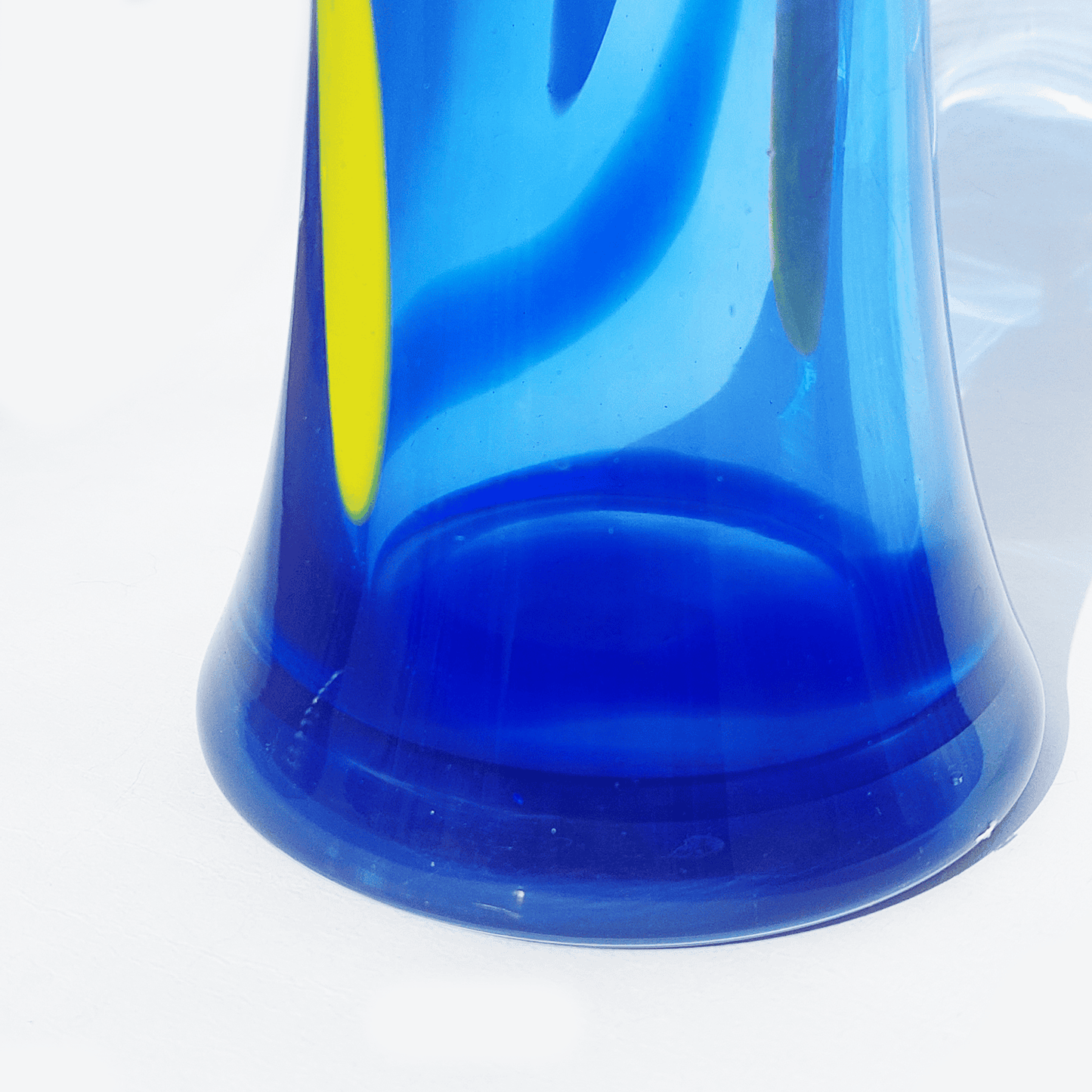 Vintage Vase Tam Tam Blau Gelb Weiß