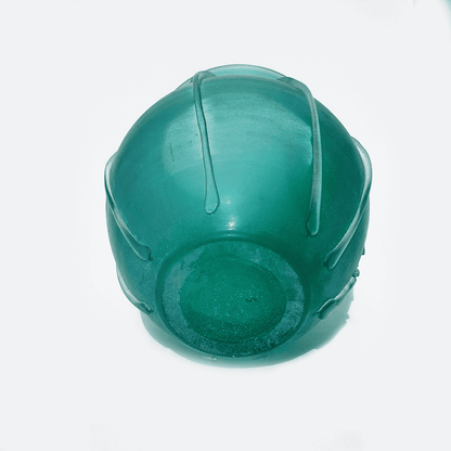 Vintage Vase Pâte de Verre Türkis