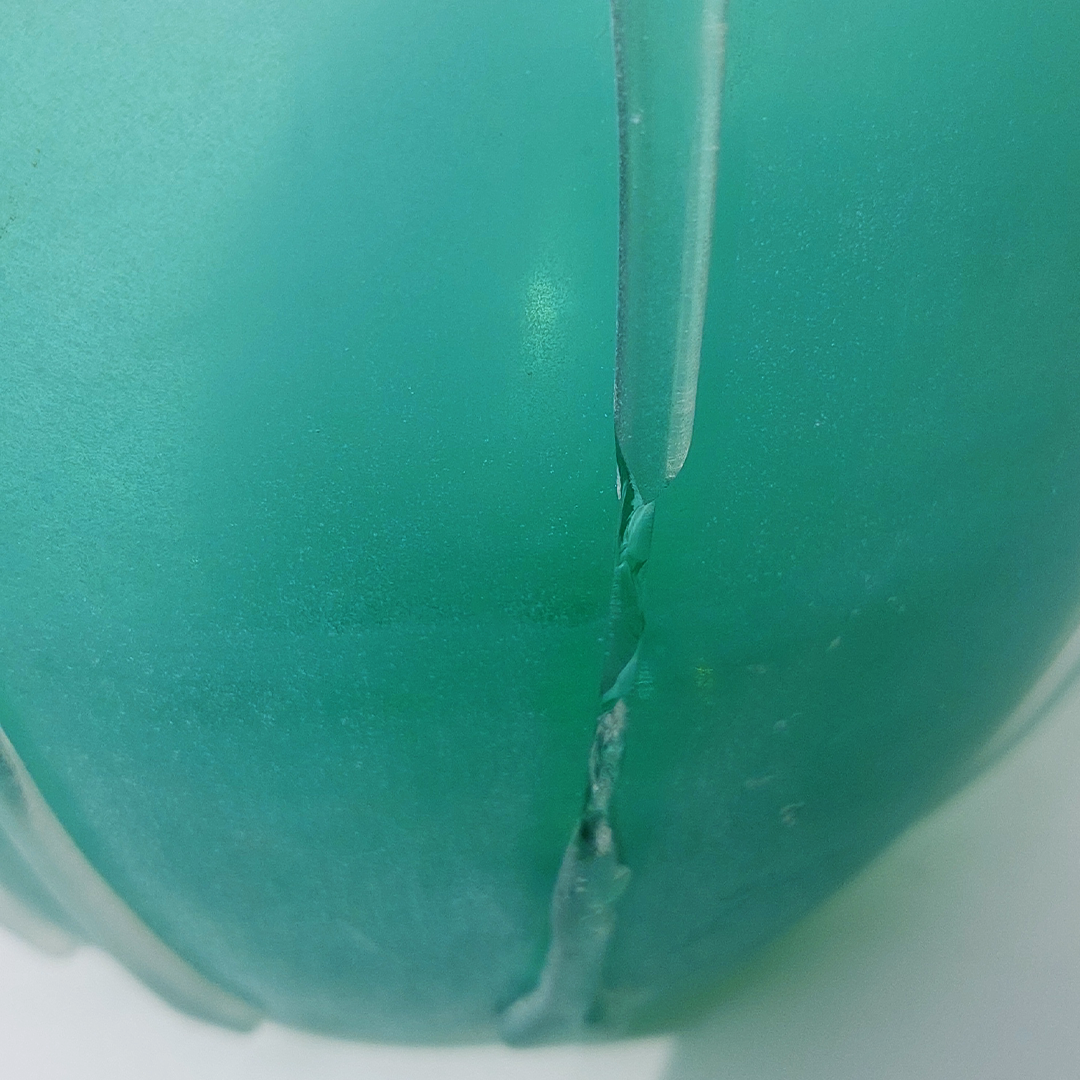 Vintage Vase Pâte de Verre Türkis
