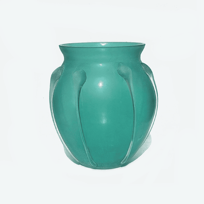 Vintage Vase Pâte de Verre Türkis