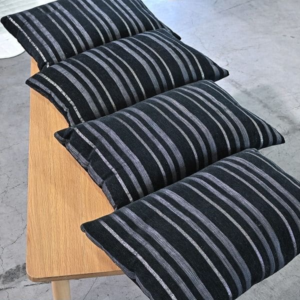 Vintage Kissen Set von 4, gestreift, rechteckig, für Sofa, Bett, Stuhl, gebraucht