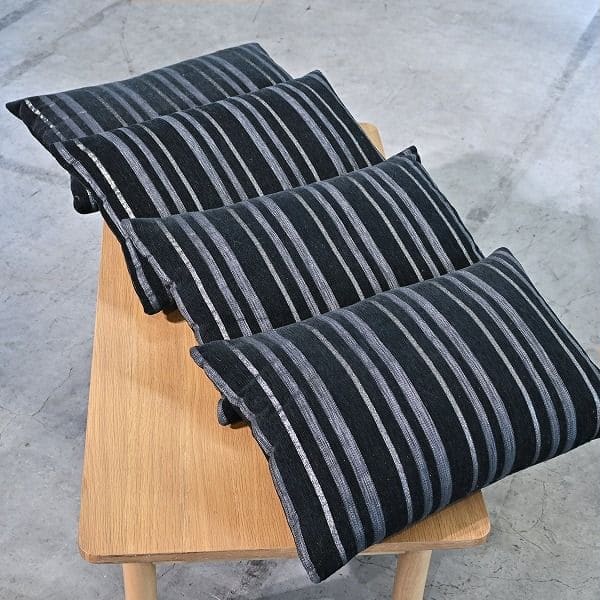 Vintage Kissen Set von 4, gestreift, rechteckig, für Sofa, Bett, Stuhl, gebraucht