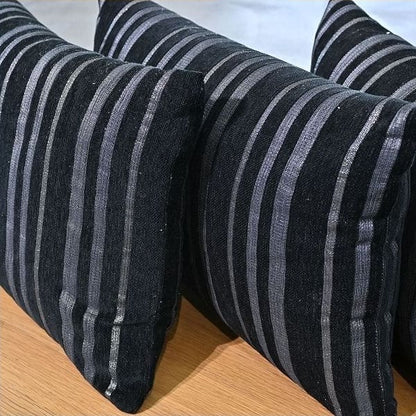 Vintage Kissen Set von 4, gestreift, rechteckig, für Sofa, Bett, Stuhl, gebraucht
