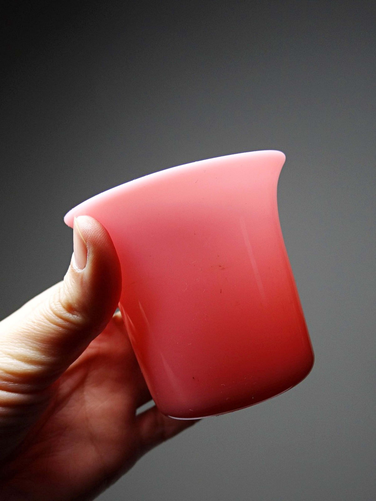Vintage Kerzenhalter aus rosa Opalglas und vergoldetem Messing, 19. Jahrhundert