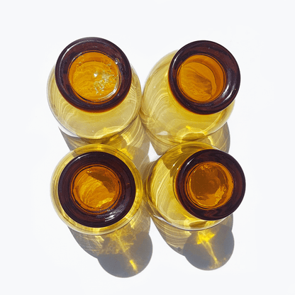 Vintage Glass Seventies Amber Glass