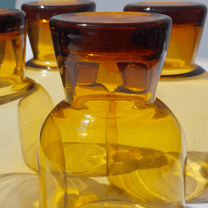 Vintage Glass Seventies Amber Glass
