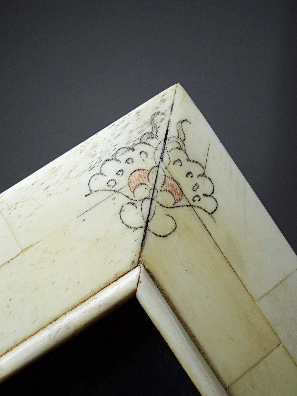 Vintage Bilderrahmen aus Kamelknochen, indisches Kunsthandwerk, 1990er