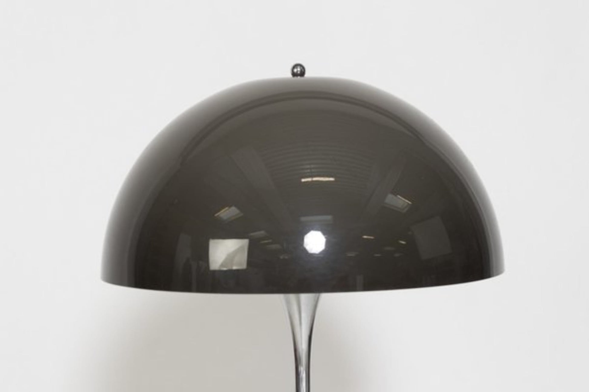 Vintage Stehlampe Panthella von Verner Panton für Louis Poulsen silber-grau