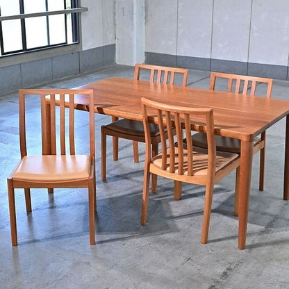 Vintage Esszimmer Set EMINENT STRIPE von KAGURA, Tisch und 4 Stuhl