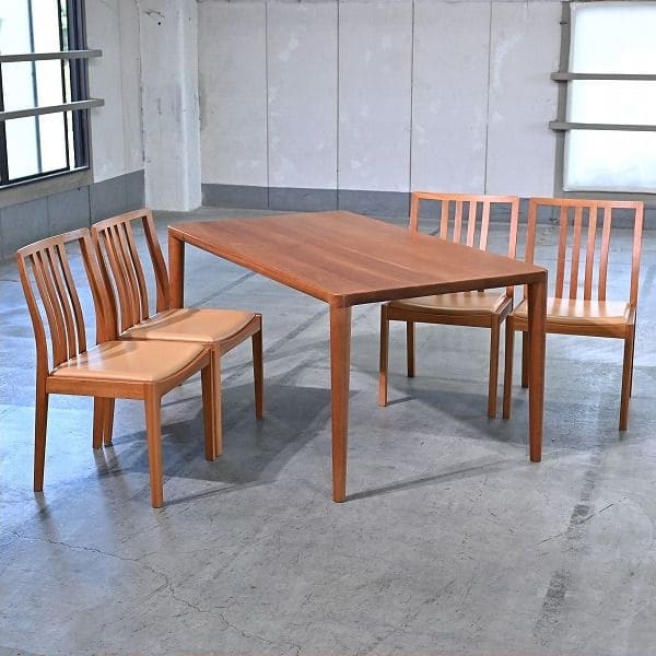 Vintage Esszimmer Set EMINENT STRIPE von KAGURA, Tisch und 4 Stuhl