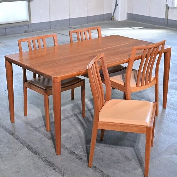 Vintage Esszimmer Set EMINENT STRIPE von KAGURA, Tisch und 4 Stuhl