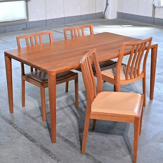 Vintage Esszimmer Set EMINENT STRIPE von KAGURA, Tisch und 4 Stuhl