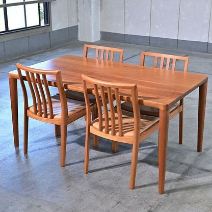 Vintage Esszimmer Set EMINENT STRIPE von KAGURA, Tisch und 4 Stuhl