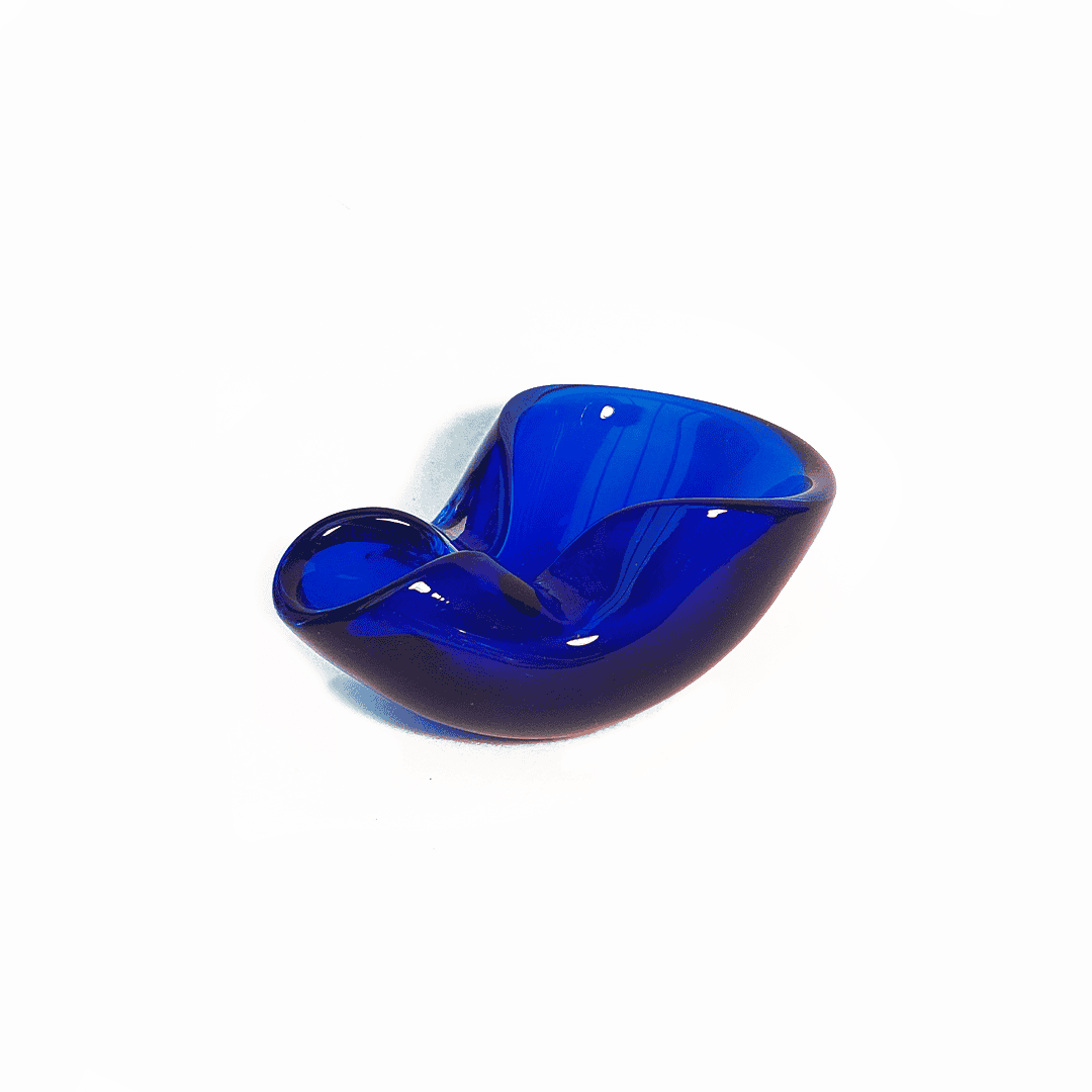 Ashtray Murano Glass Navy Blue