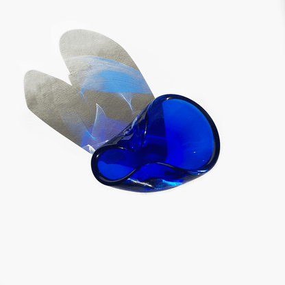 Vintage Ashtray Murano Glass Navy Blue