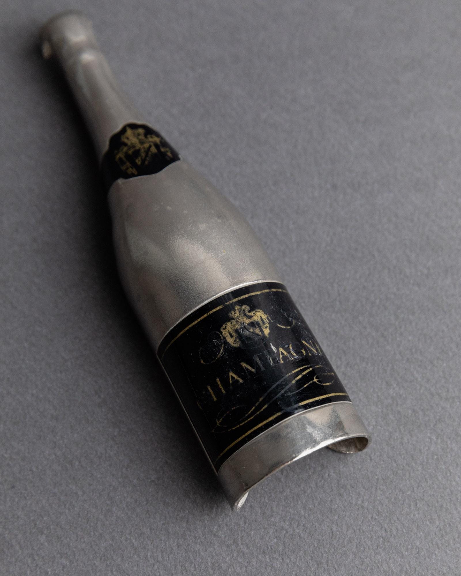 Vintage Flaschenöffner Champagnerflasche Frankreich zeitloses Baraccessoire seltenes Sammlerstück