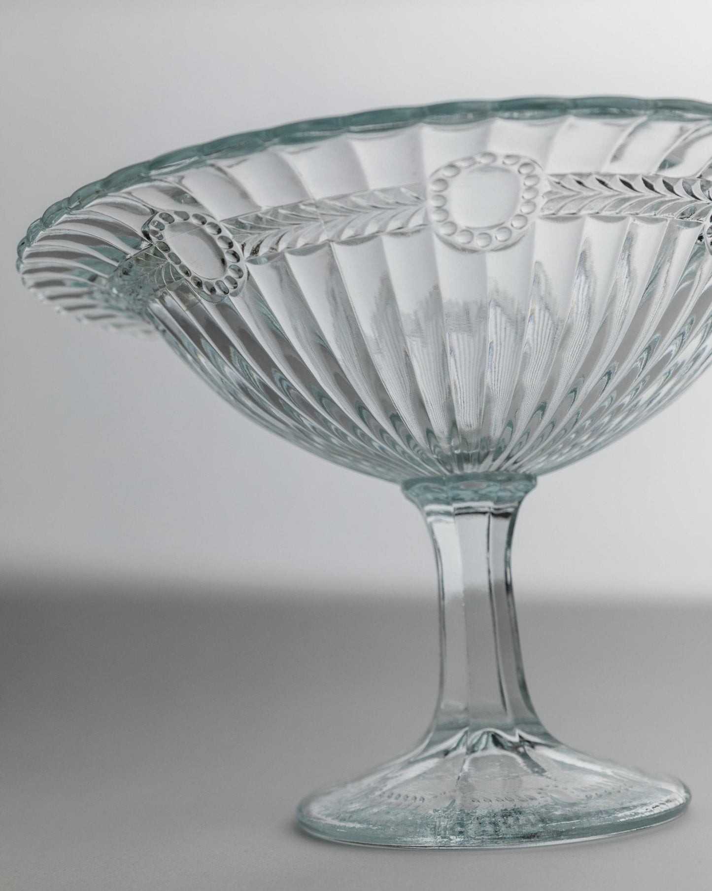 Vintage Kompottschale Pressed Glass von Olivia Zabkowice Glass für Polen