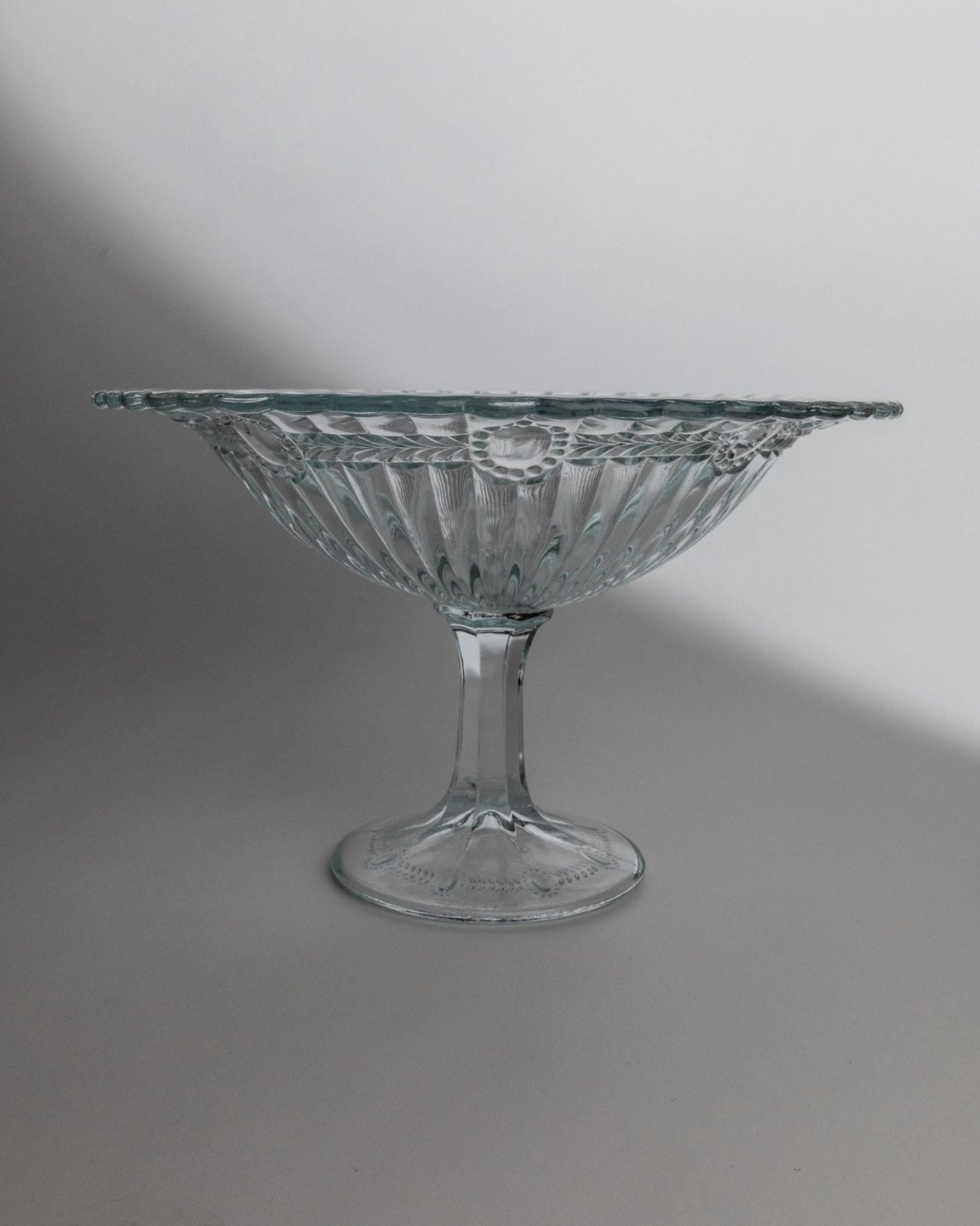 Vintage Kompottschale Pressed Glass von Olivia Zabkowice Glass für Polen