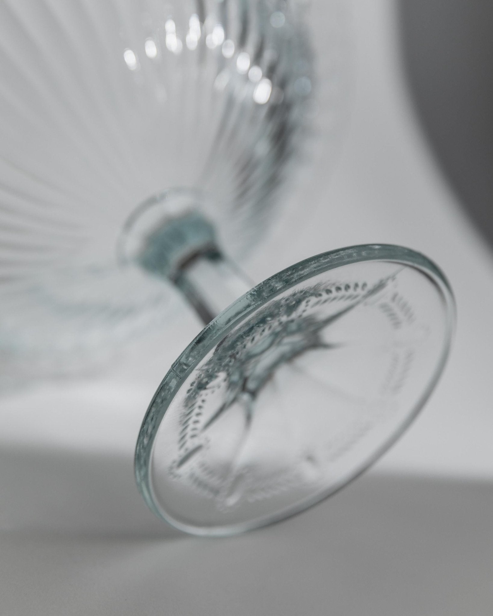 Vintage Kompottschale Pressed Glass von Olivia Zabkowice Glass für Polen