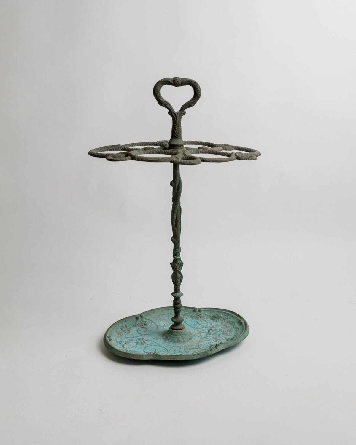 Vintage Schirmständer aus Messing in Schlangenform
