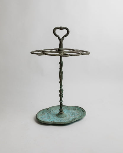 Vintage Schirmständer aus Messing in Schlangenform