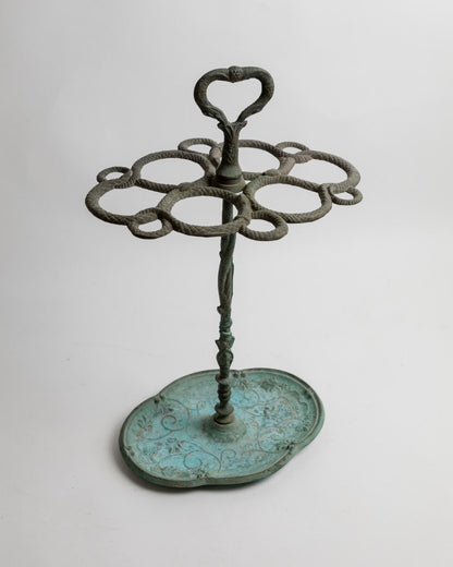 Vintage Schirmständer aus Messing in Schlangenform