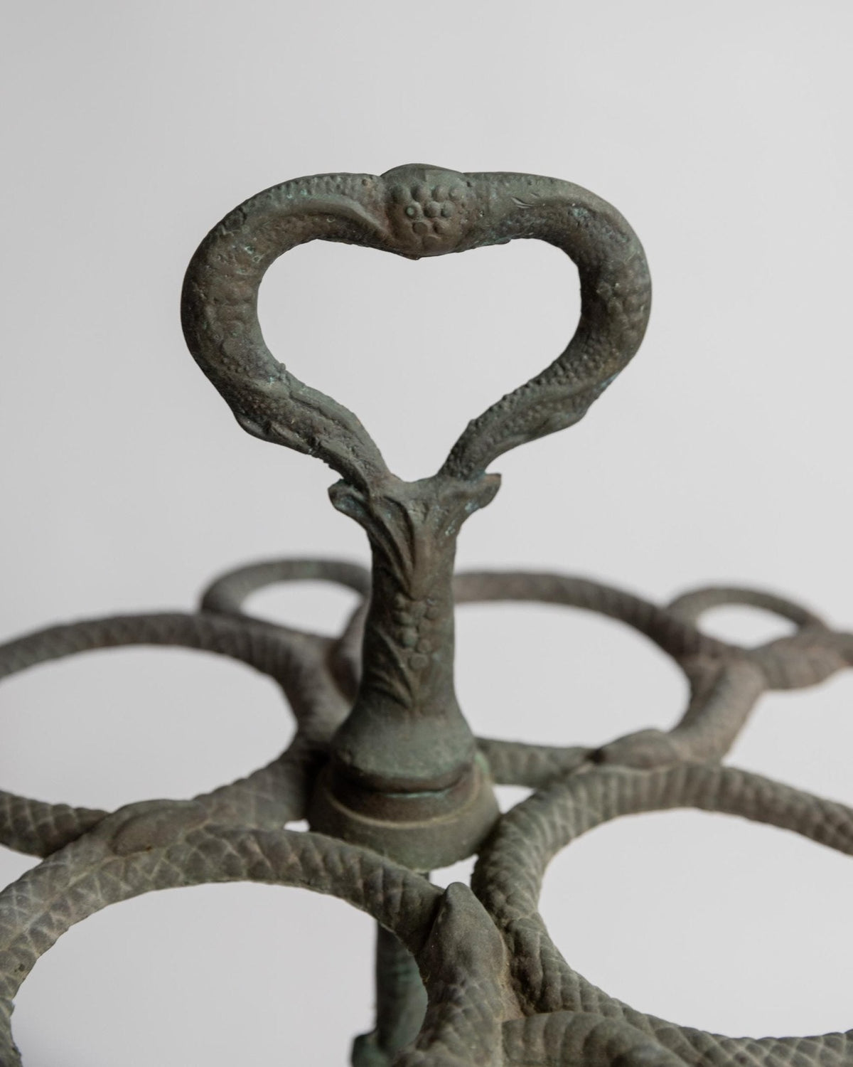Vintage Schirmständer aus Messing in Schlangenform