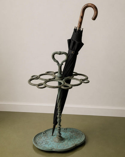 Vintage Schirmständer aus Messing in Schlangenform