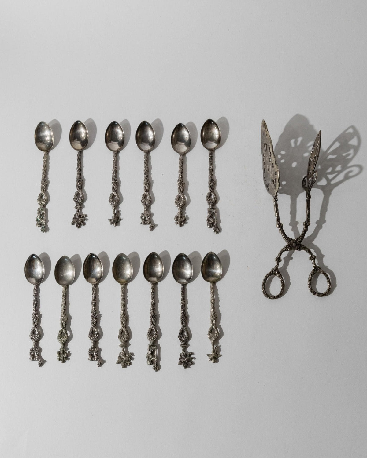 Vintage Besteck-Set 14-teilig, versilbert, Italien 1930er