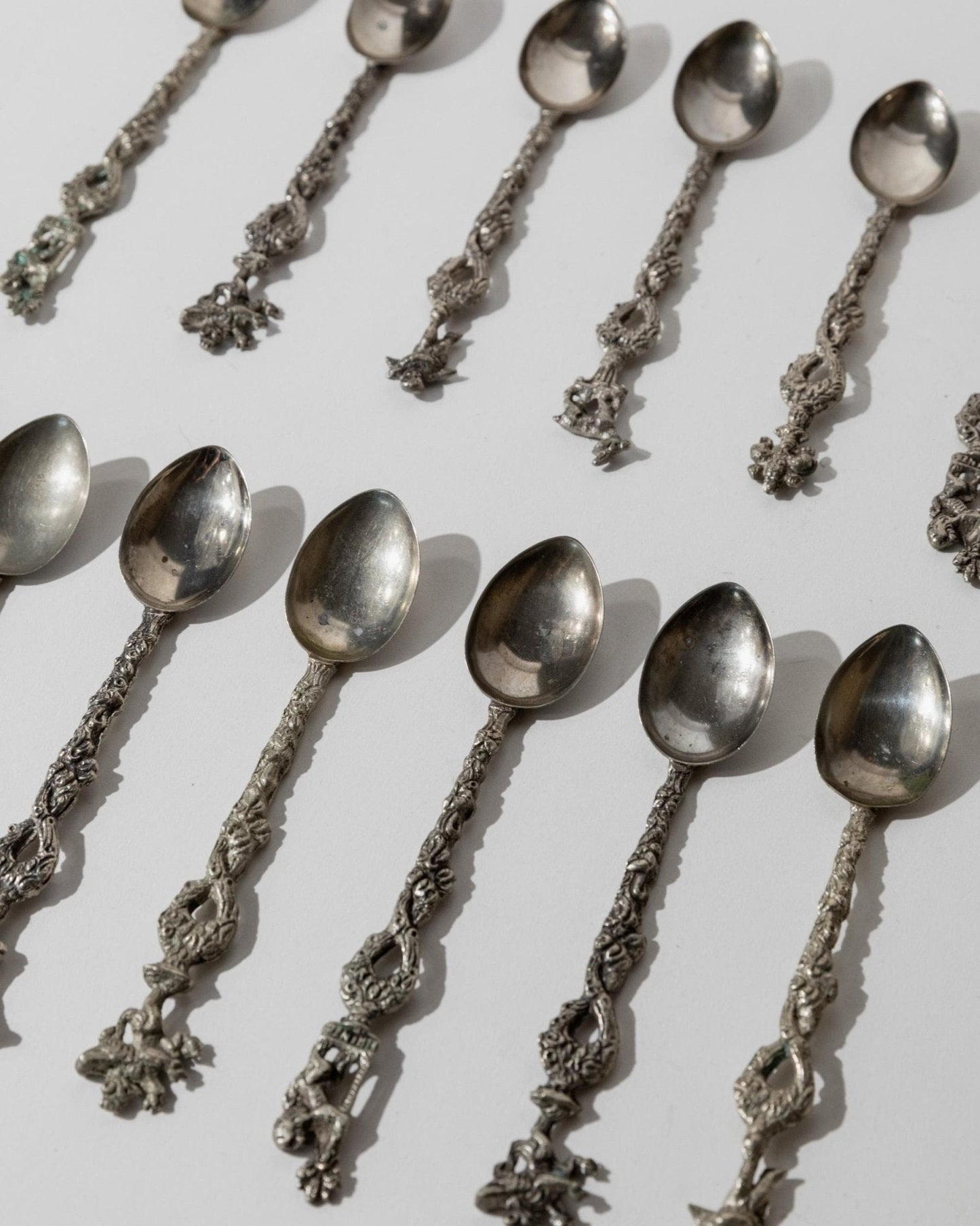 Vintage Besteck-Set 14-teilig, versilbert, Italien 1930er