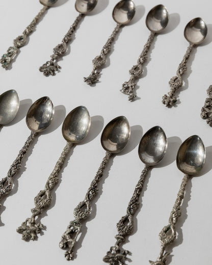 Vintage Besteck-Set 14-teilig, versilbert, Italien 1930er