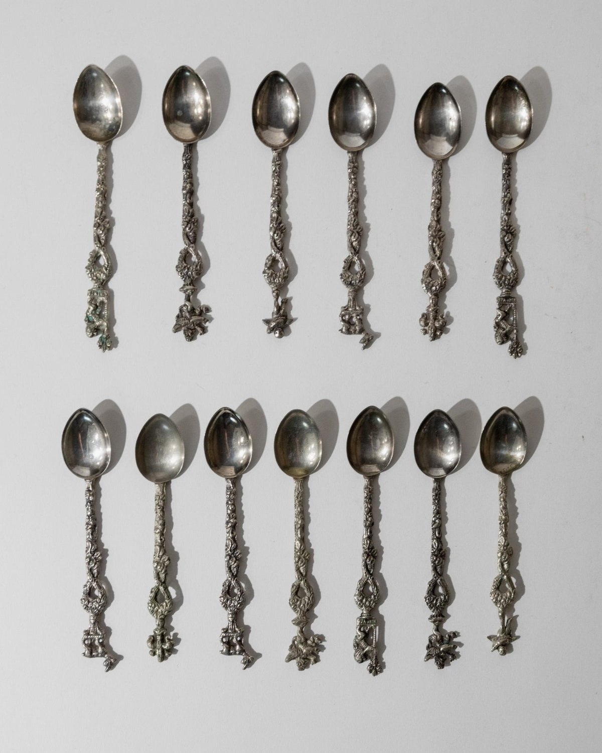 Vintage Besteck-Set 14-teilig, versilbert, Italien 1930er