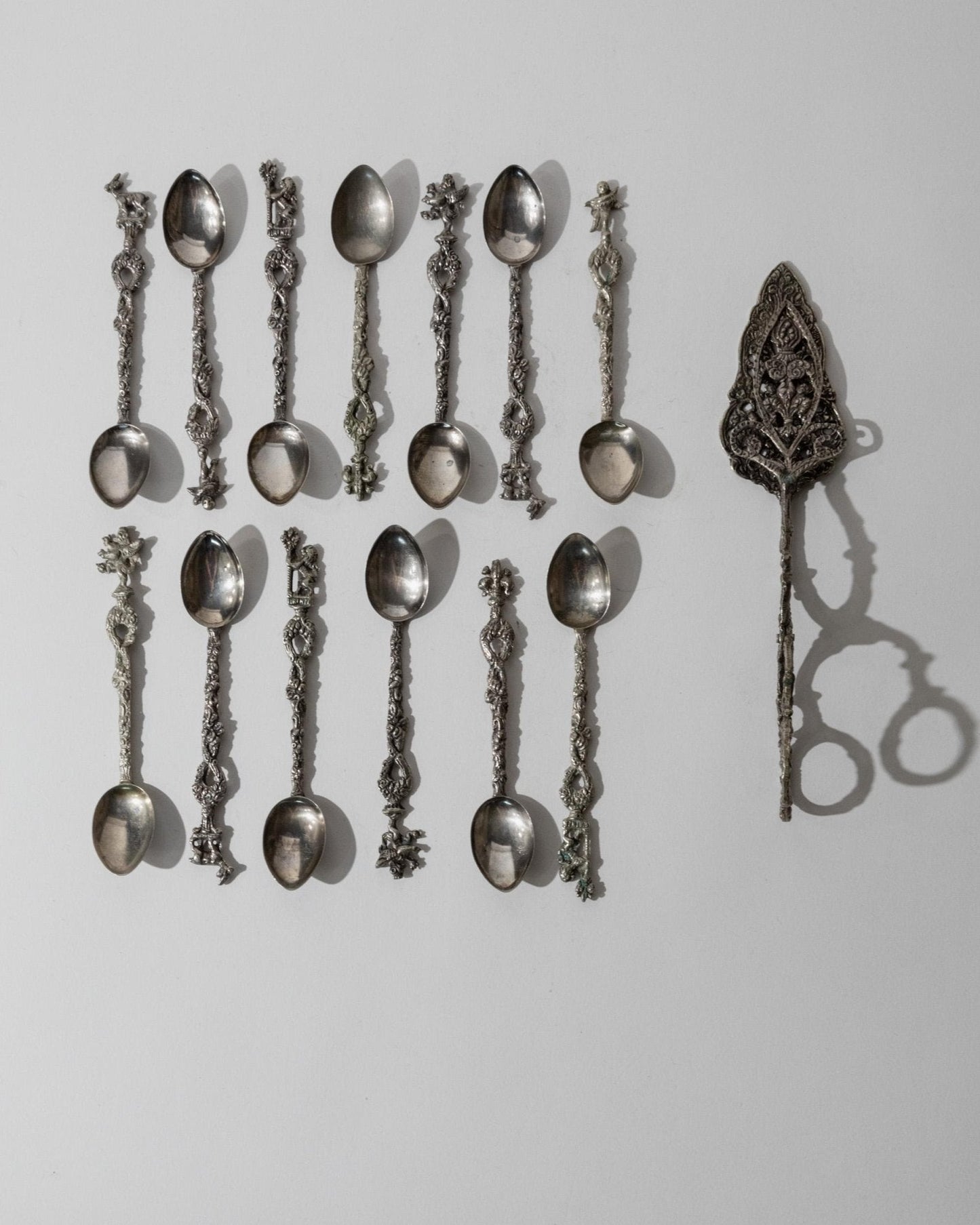 Vintage Besteck-Set 14-teilig, versilbert, Italien 1930er