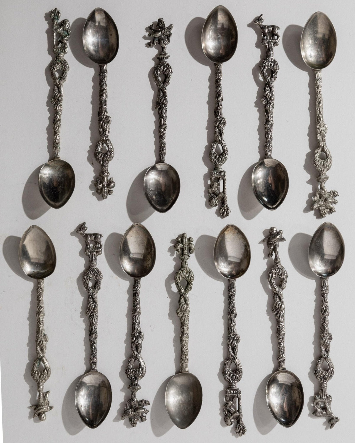 Vintage Besteck-Set 14-teilig, versilbert, Italien 1930er