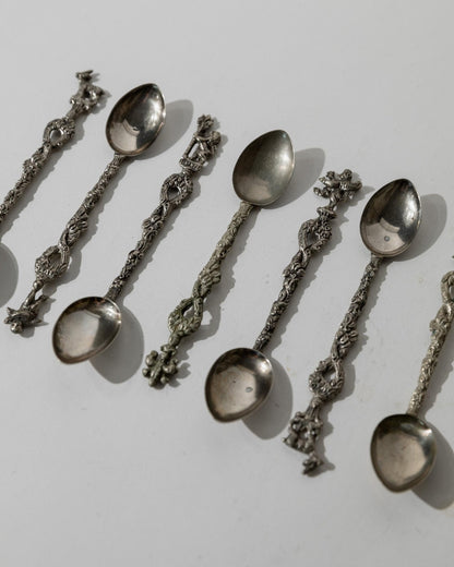 Vintage Besteck-Set 14-teilig, versilbert, Italien 1930er