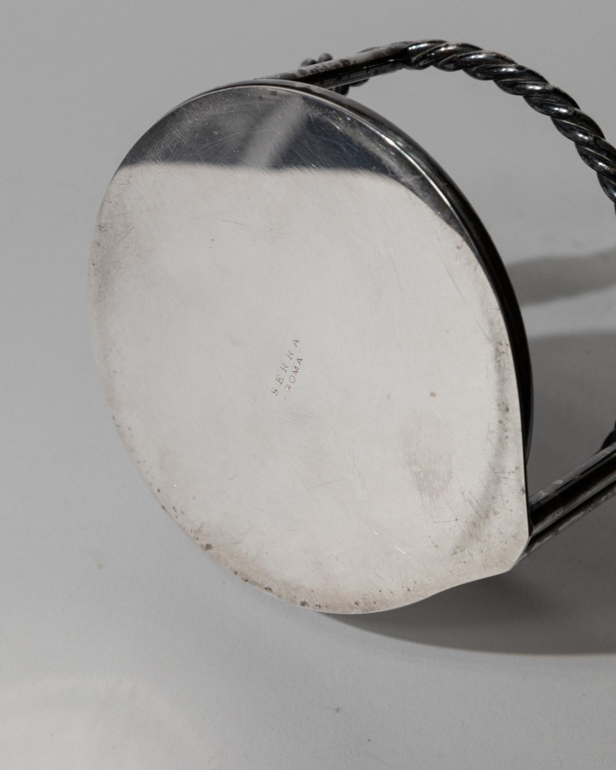 Vintage Weinflaschenhalter Serra Roma, versilbert